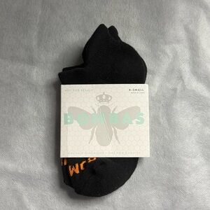 Bombas Black and Orange Athletic Socks